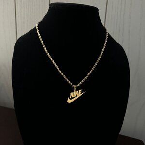 Nike Necklace - Nike Swoosh - 20 Inch Chain - 3mm Rope - Mothers Day Gift